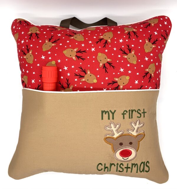 Reindeer My First Christmas Journey Pillow®