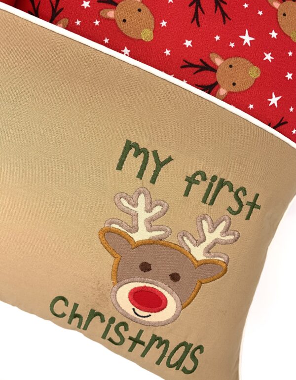 Reindeer My First Christmas Journey Pillow® - Image 2